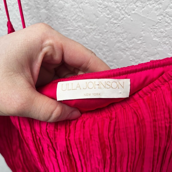 ✨ Ulla Johnson Orla Dress | Size 12 | Romantic Plissé Satin ✨ - Picture 6 of 11